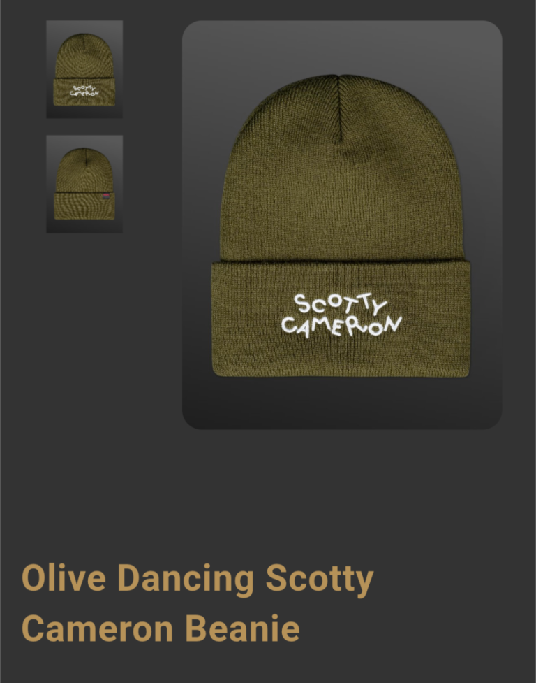 Scotty Cameron olive dancing SC beanie 