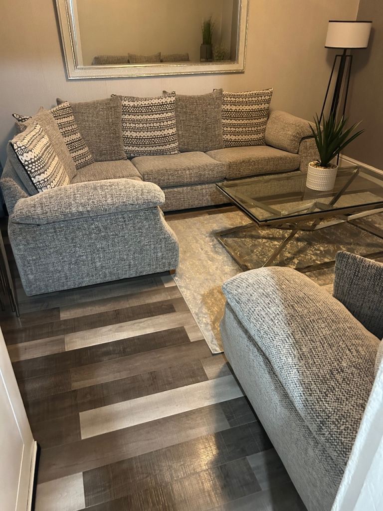 image for Scs corner sofa and two seater sofa grey 