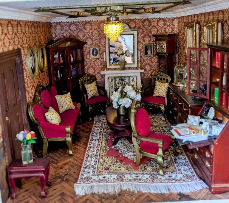 1:12 scale Georgian sitting room