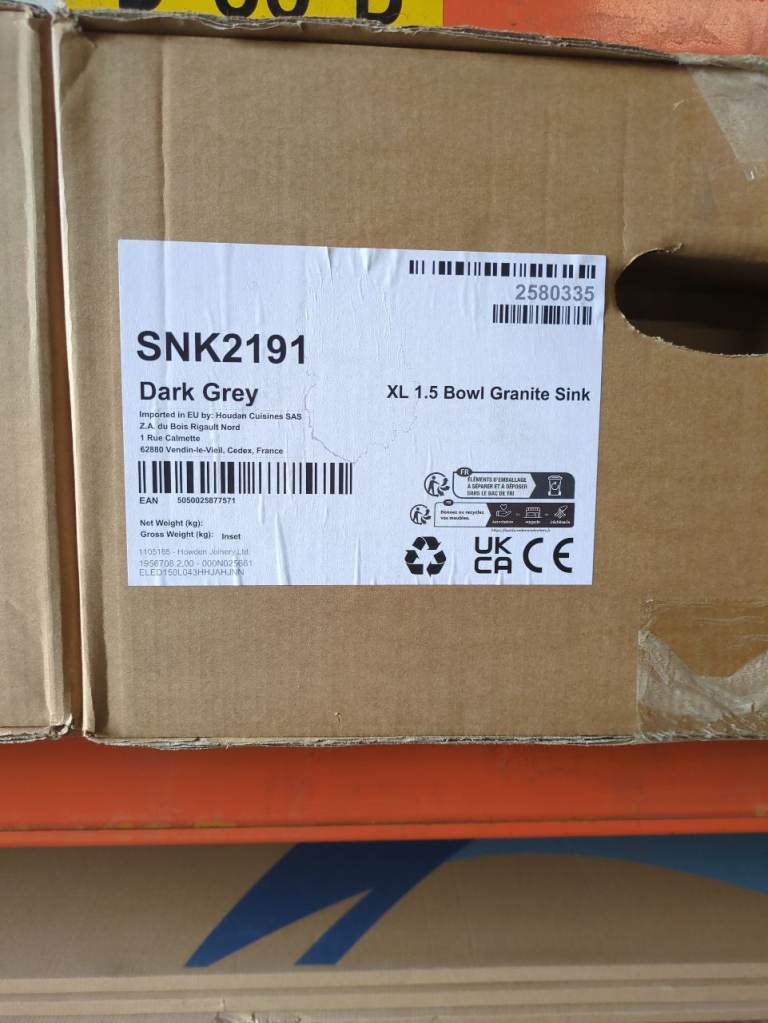New XL 1.5 Bowl Dark Grey Granite Sink SNK2191