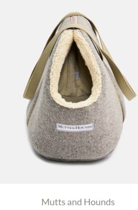 Luxury, Mutts and Hound Grey Tweed pet carrier 