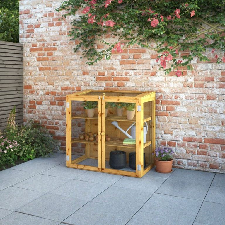 NEW Waltons mini greenhouse 4ft x 2ft wooden clear polycarbonate coldframe RRP£200