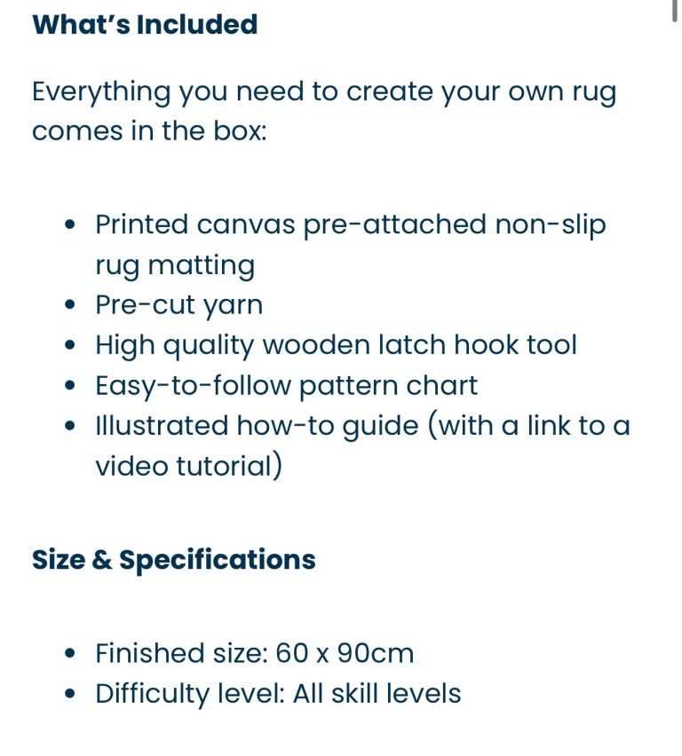 Latch Hook Rug Kit - Crafts Collective 