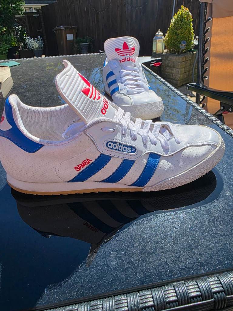 SOLD Adidas Samba Super size UK 10 2014 with original box and rare tags free p&p