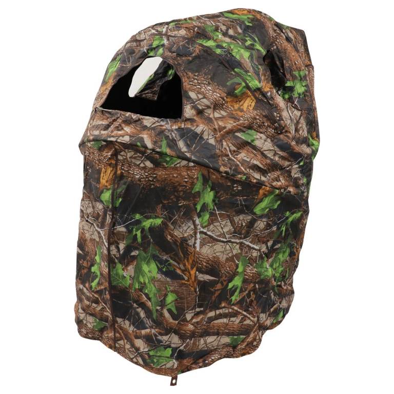 Folding Fishing Chair with Camouflage Pop-up Shelter
