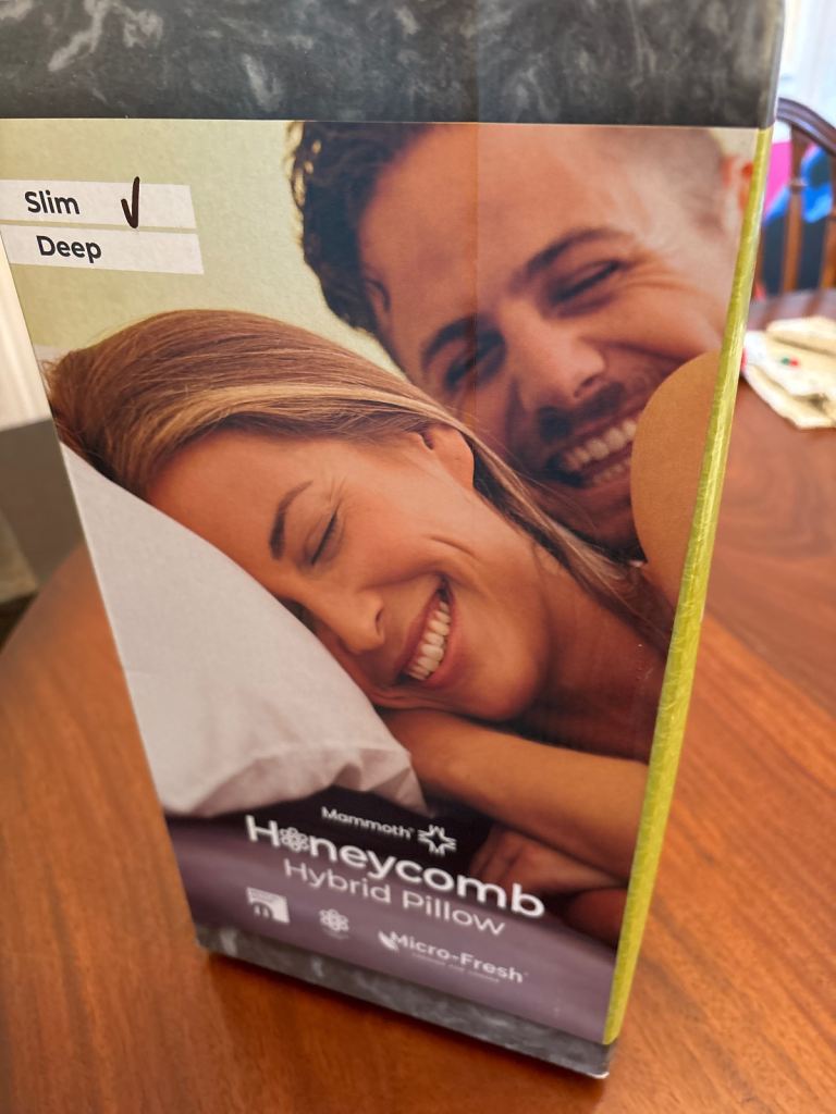 Honeycomb Pillows Slim - retail £69.99… relieves pressure on the next and head