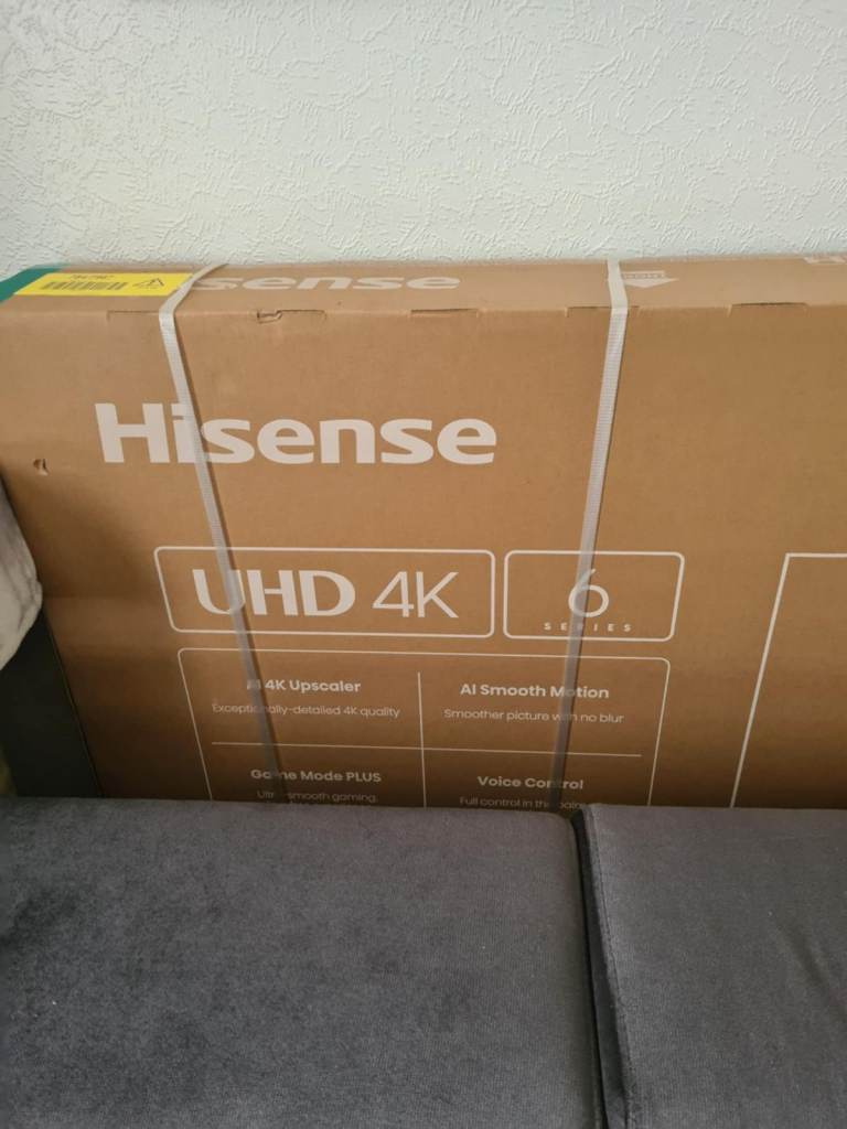 Hisense 75 Inch 75E6QTUK Smart 4K UHD HDR LED Freely TV