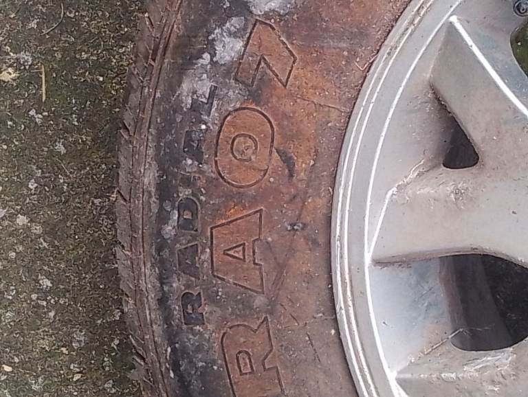 New tyre on a ssangyong rexton wheel