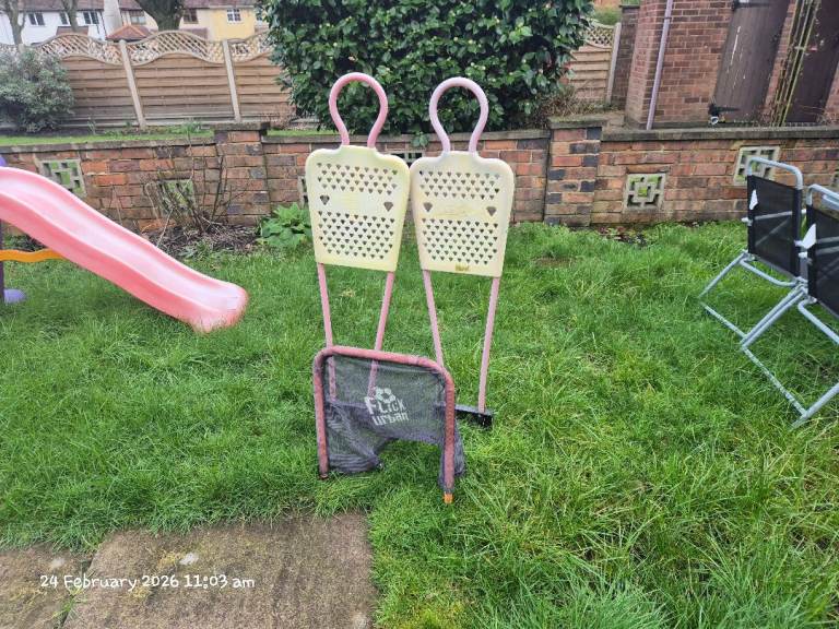 2 football mankins and mini goal 