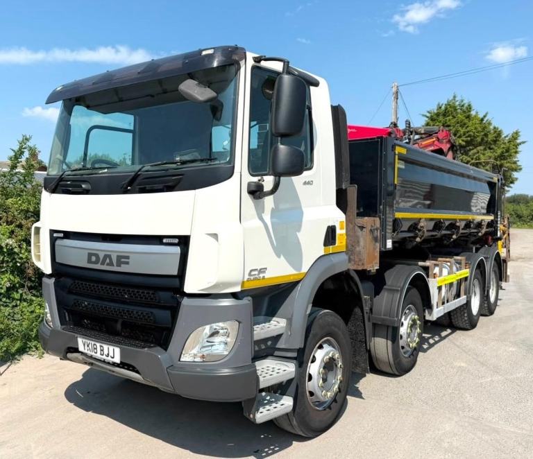 2018 DAF CF85.440 8X4 GRAB 2 WAY TIPPER PALFINGER M125L CLAMSHELL 32T EURO-6