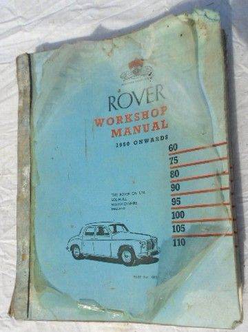 ROVER 1950 Onwards Car Owners Workshop Manual 1965 60-100