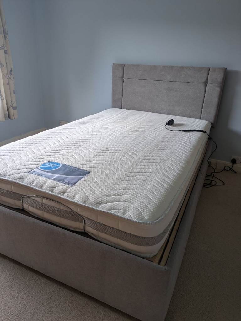 Adjustable Single Bed with Health Mattress – Good Condition