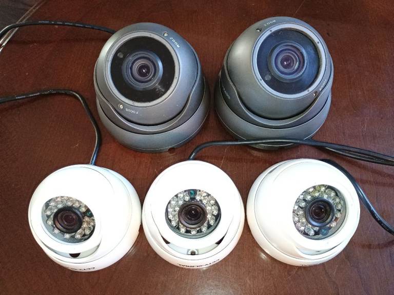 Security Cameras CCTV Dome Type - Grey and White