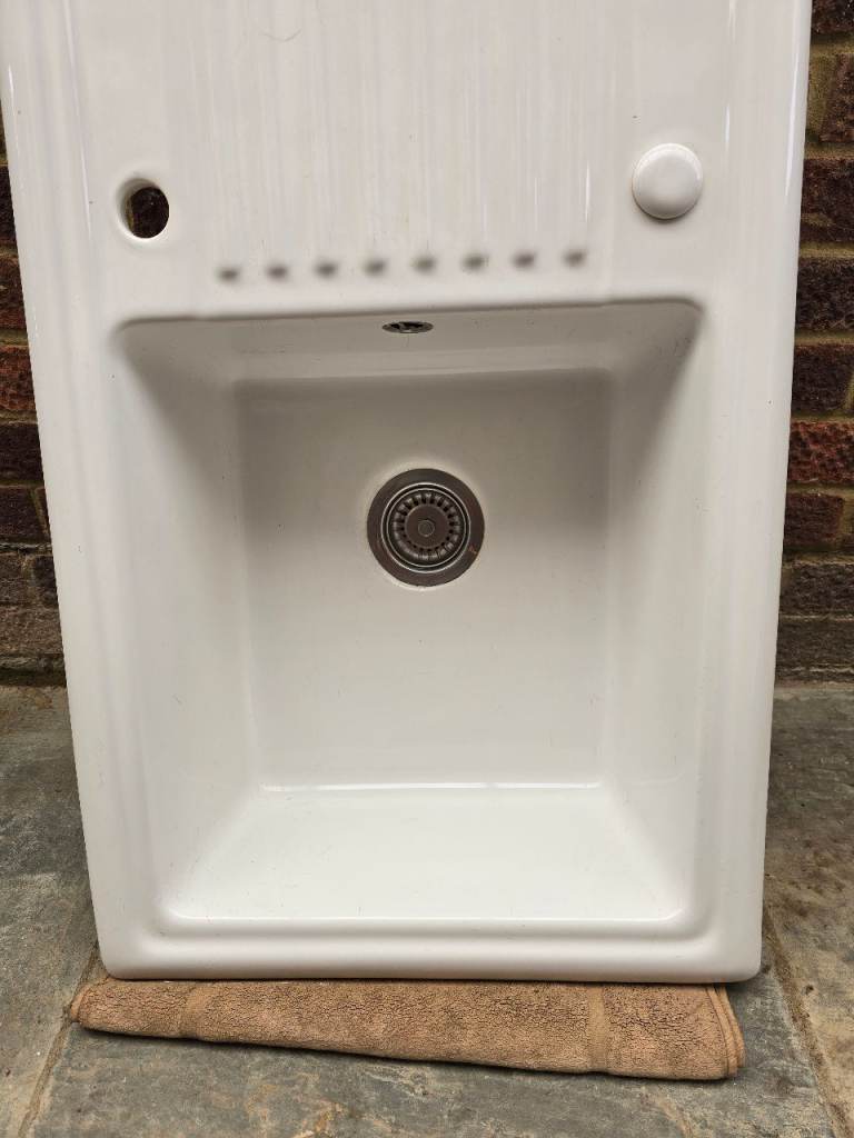 White Ceramic Kitchen Sink –  