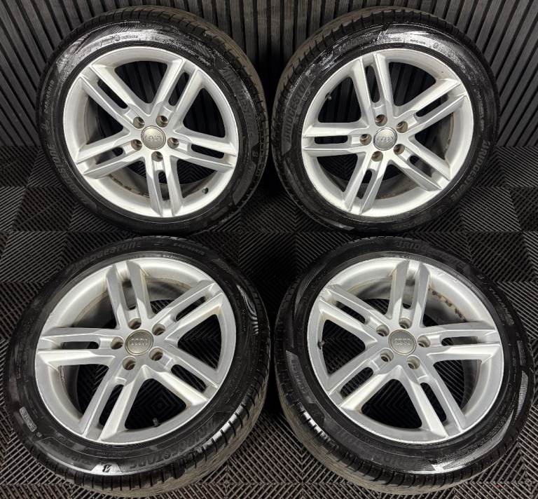 18'' GENUINE AUDI A6 C7 S LINE SILVER ALLOYS WHEELS TYRES