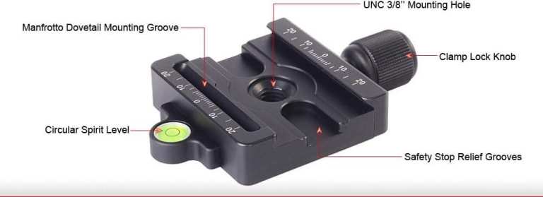 Sunwayfoto MAC-14 60mm for Arca Swiss and Manfrotto 200PL Clamp Adapter