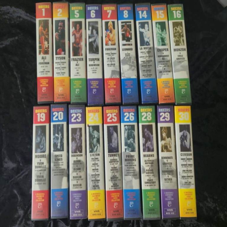 18 x Marshall Cavendish Boxers VHS Video Cassette Tapes