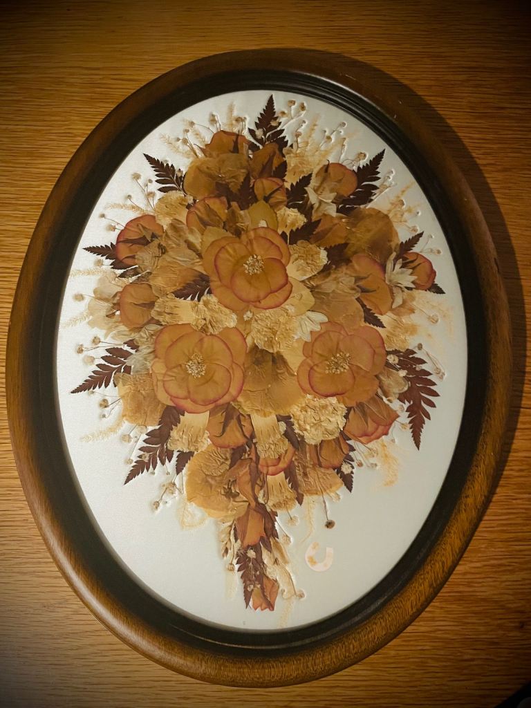 Vintage Dried flowers art