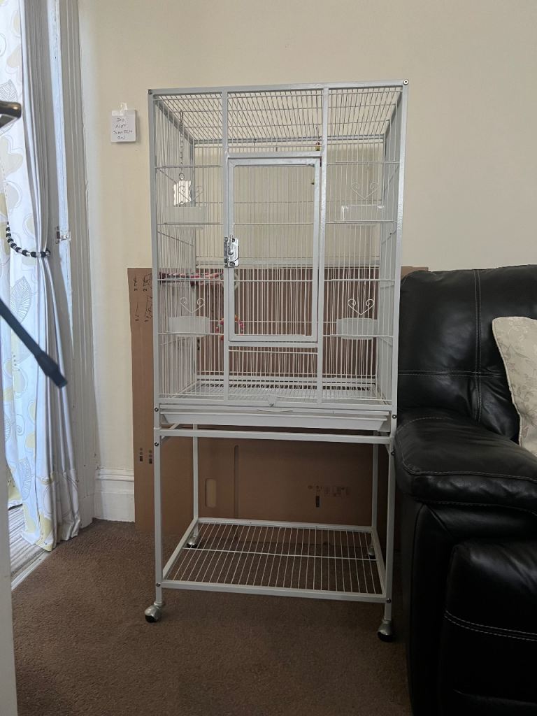 Large bird cage with stand