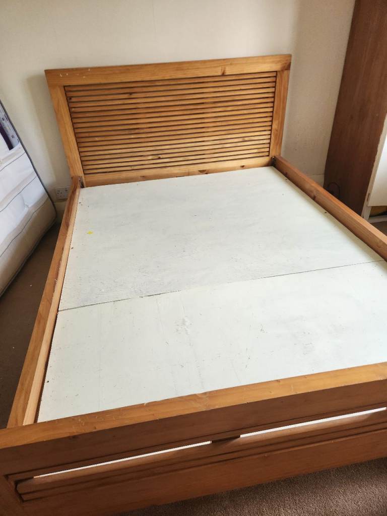 DOUBLE WOODEN  BED FRAME 