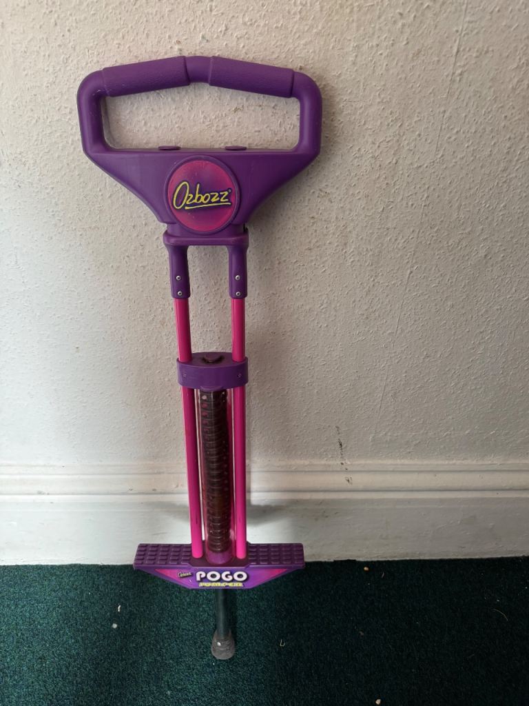 Ozbozz Pogo Stick - Purple and Pink, Good Condition