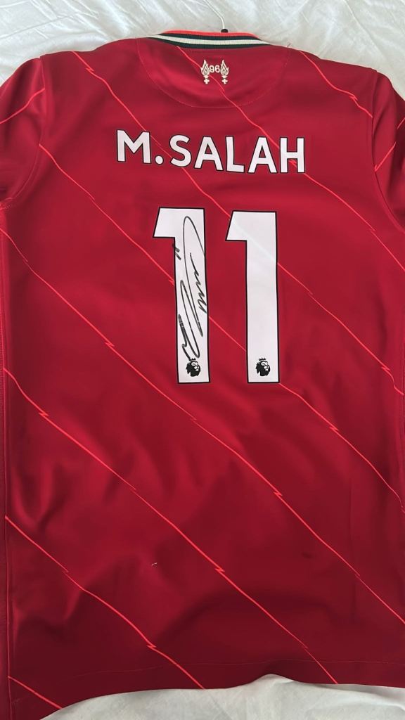 Signed Authenticated Mo Salah - Liverpool FC LFC Home Shirt Never Worn