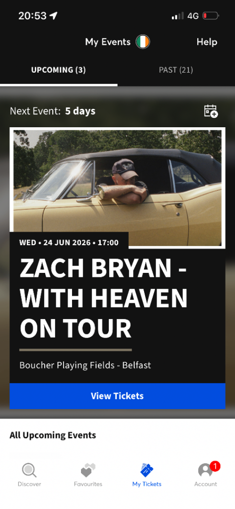 Zach Bryan - With Heaven On Tour Concert Tickets - Belfast