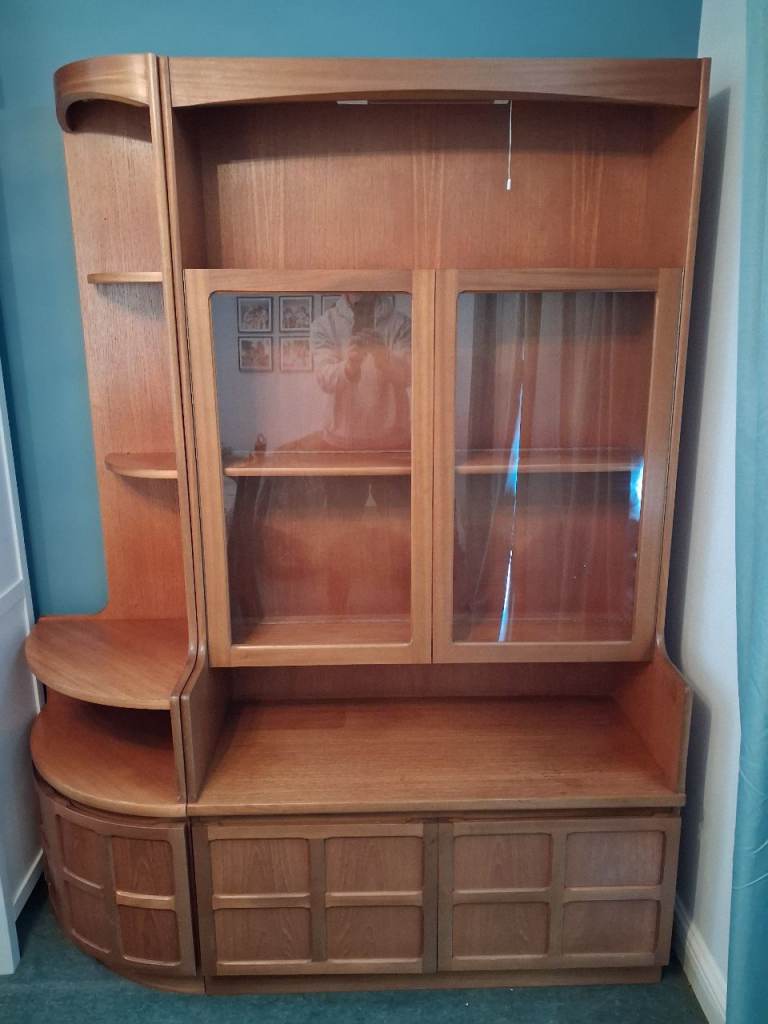 Nathan Teak Display Cabinet / Wall Unit