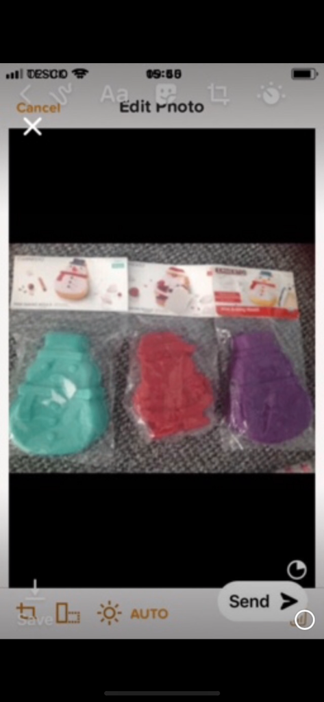 Christmas baking moulds new £6- for 3, Christmas stockings new!