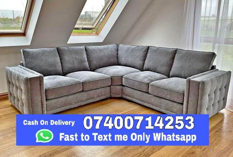 Chesterfield Velvet Brand New Corner or 3&2 Seater Sofa Set