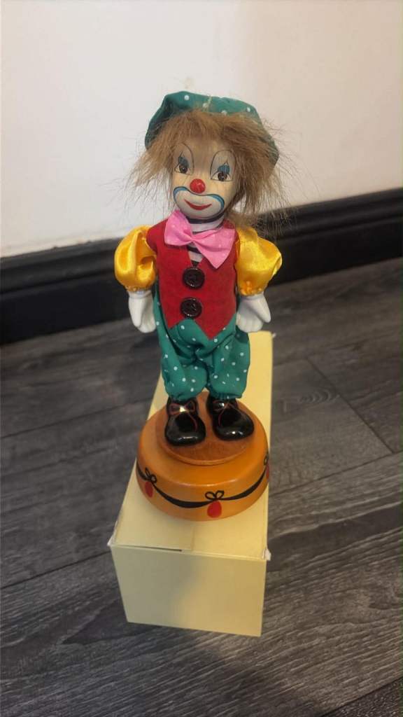 Vintage Clown Figurine / Doll – Multicoloured, Good Condition