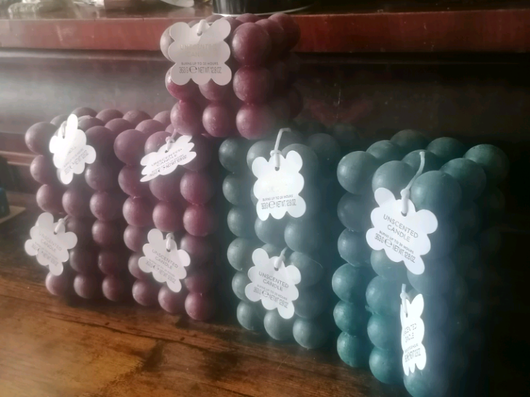 image for Unscented candle 9-Pieces (burns up to 20Hrs).green and cherry colours