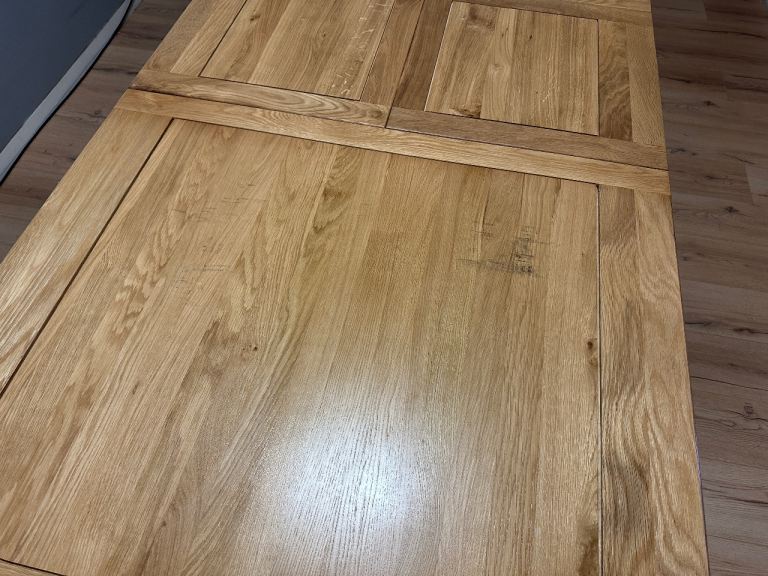 Oak Furnitureland - Hercules Solid Natural Oak Extending 10 or 12 Seator Dinning Table