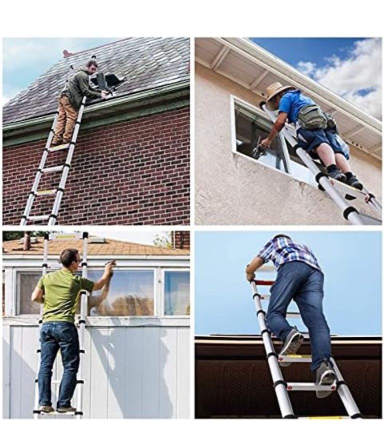 5M Telescopic Ladder 16.5FT Multi-Purpose Folding Aluminium Telescoping Ladder Foldable