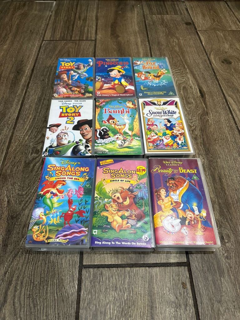 9 Disney VHS Tapes