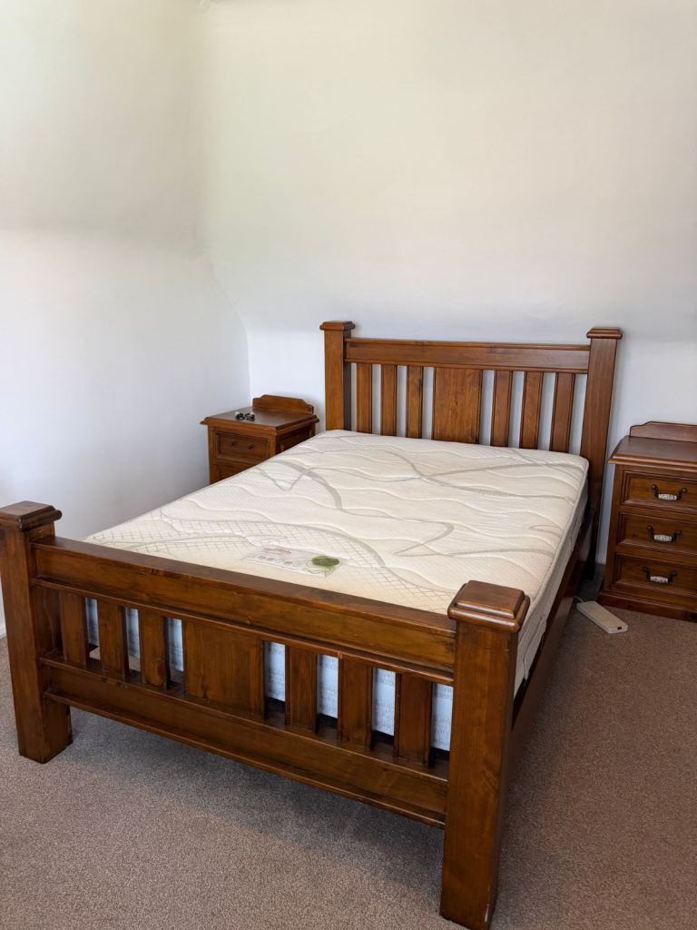 Solid Wood Bedroom Furniture Set – Rustic / Country Style – Excellent Condition