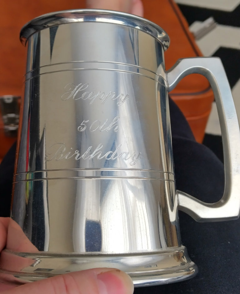 Edwin Blyde pewter tankard 