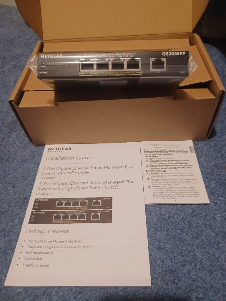 image for Netgear GS305EPP-100UKS PoE+ network switch.  £50 o.n.o