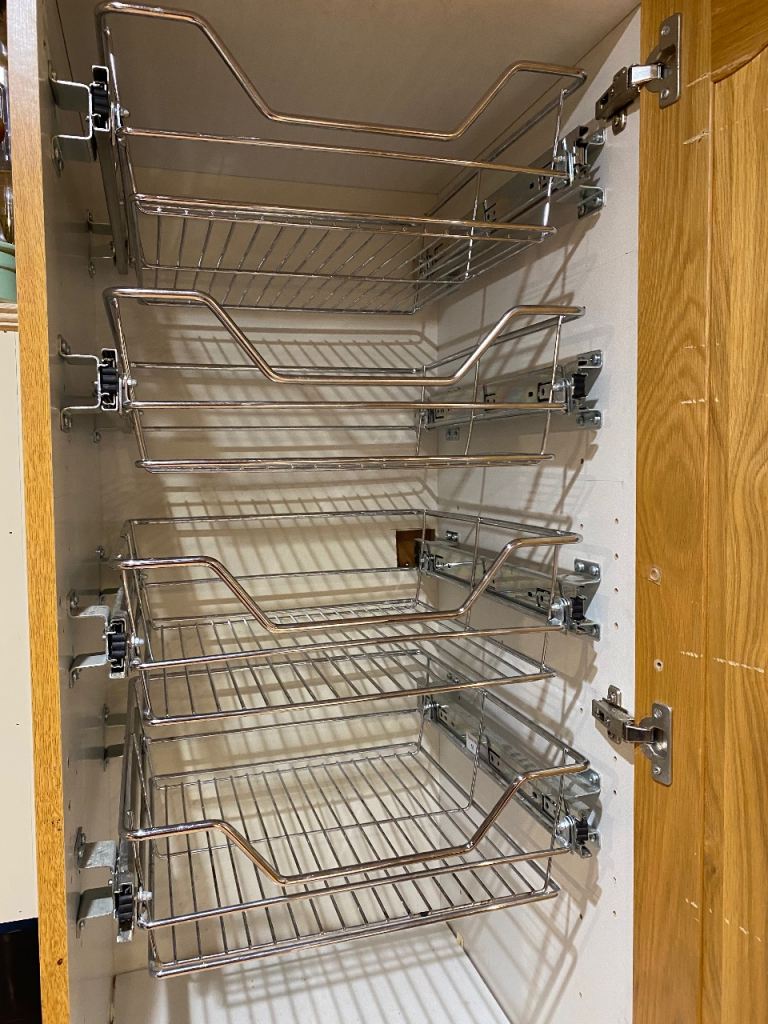 6 Metal Kitchen pull out drawers for 50cm wide base Units / food storage garage  