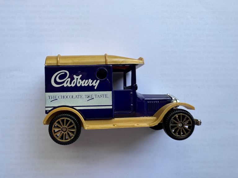 Cadbury Vintage Van Toy Car – Blue & Gold, Very Good Condition
