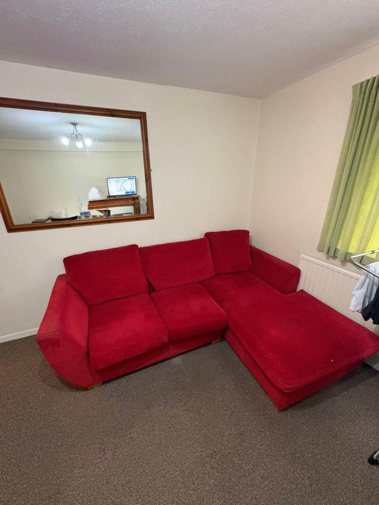 Red Corner Sofa 