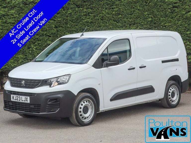2023 Peugeot Partner 850 Professional Premium+ 100BHP LONG L2 5 Seat Crew Van, Air Con, Cruise,  ...