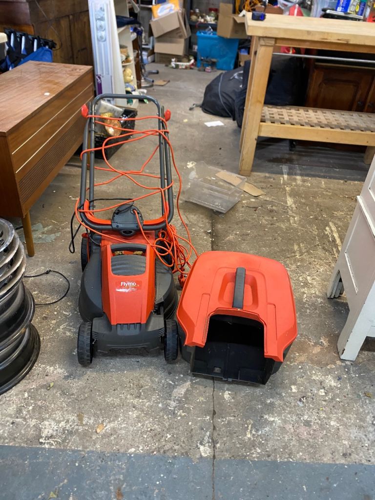 Flymo Turbo 400 Electric Hover Mower with Grass Box