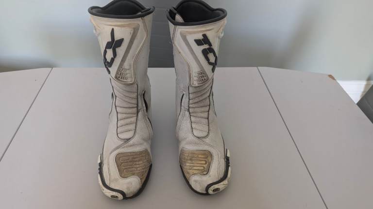 TCX S-Zero Racing Motorcycle Boots – White/Black – Size 43