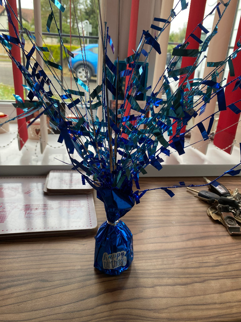 X20 Party/Birthday Blue Foil Table Centrepieces x20