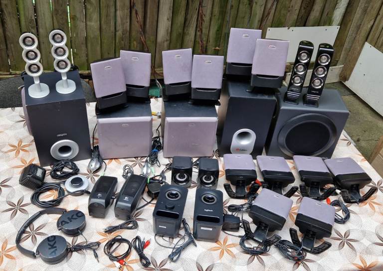 image for Joblot 9x working computer speaker systems + extras + Asus Nexus tablet
