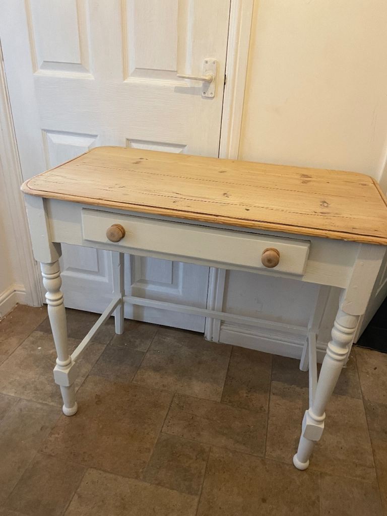 Vintage pine Table with Drawer 