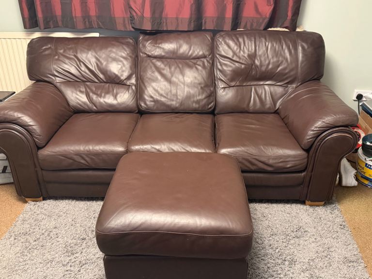 FREE brown leather sofa 