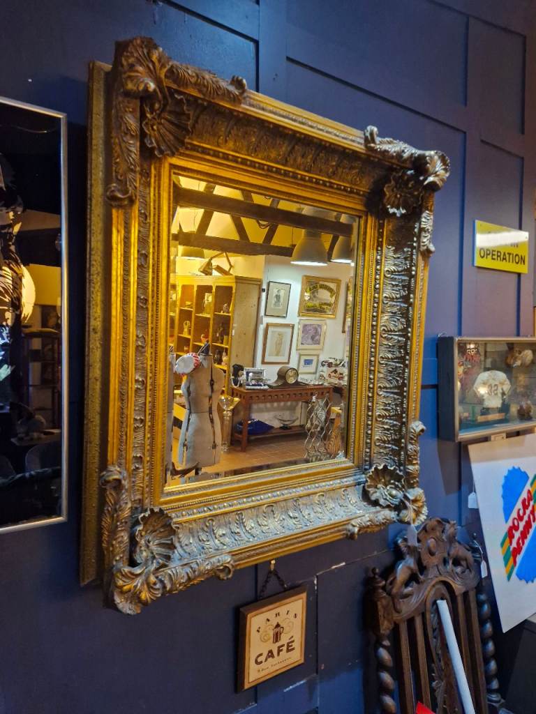 Antique ornate gilt mirror 