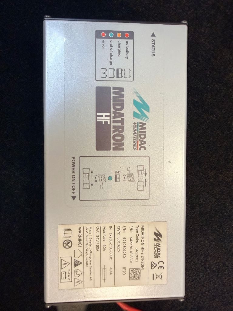 MIDAC Batteries MIDATRON HF MIDATRON H-5-24-30M 24V 30A 230V Type G